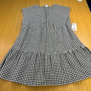 Women’s Time and Tru V-Neck Tiered Dress Black White Size Large 12-14